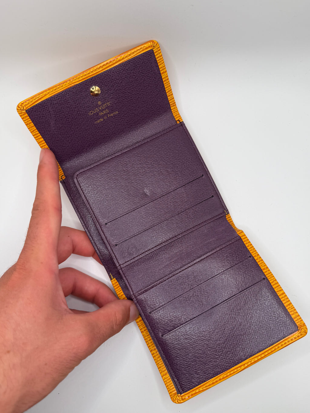 Le Portefeuille Louis Vuitton Elise - Cuir Épi Jaune STYL