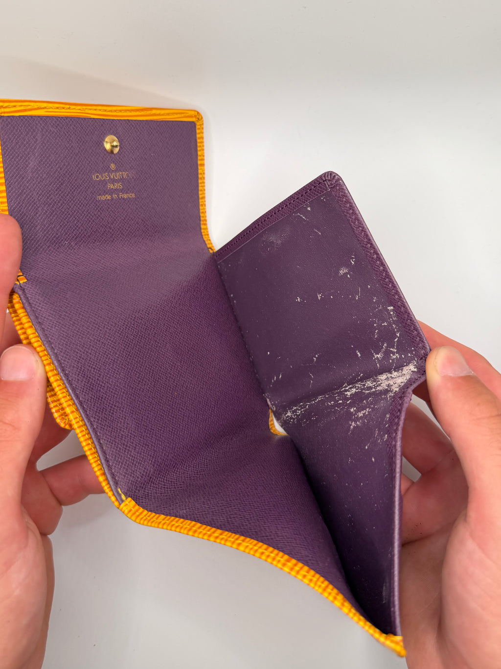 Le Portefeuille Louis Vuitton Elise - Cuir Épi Jaune STYL