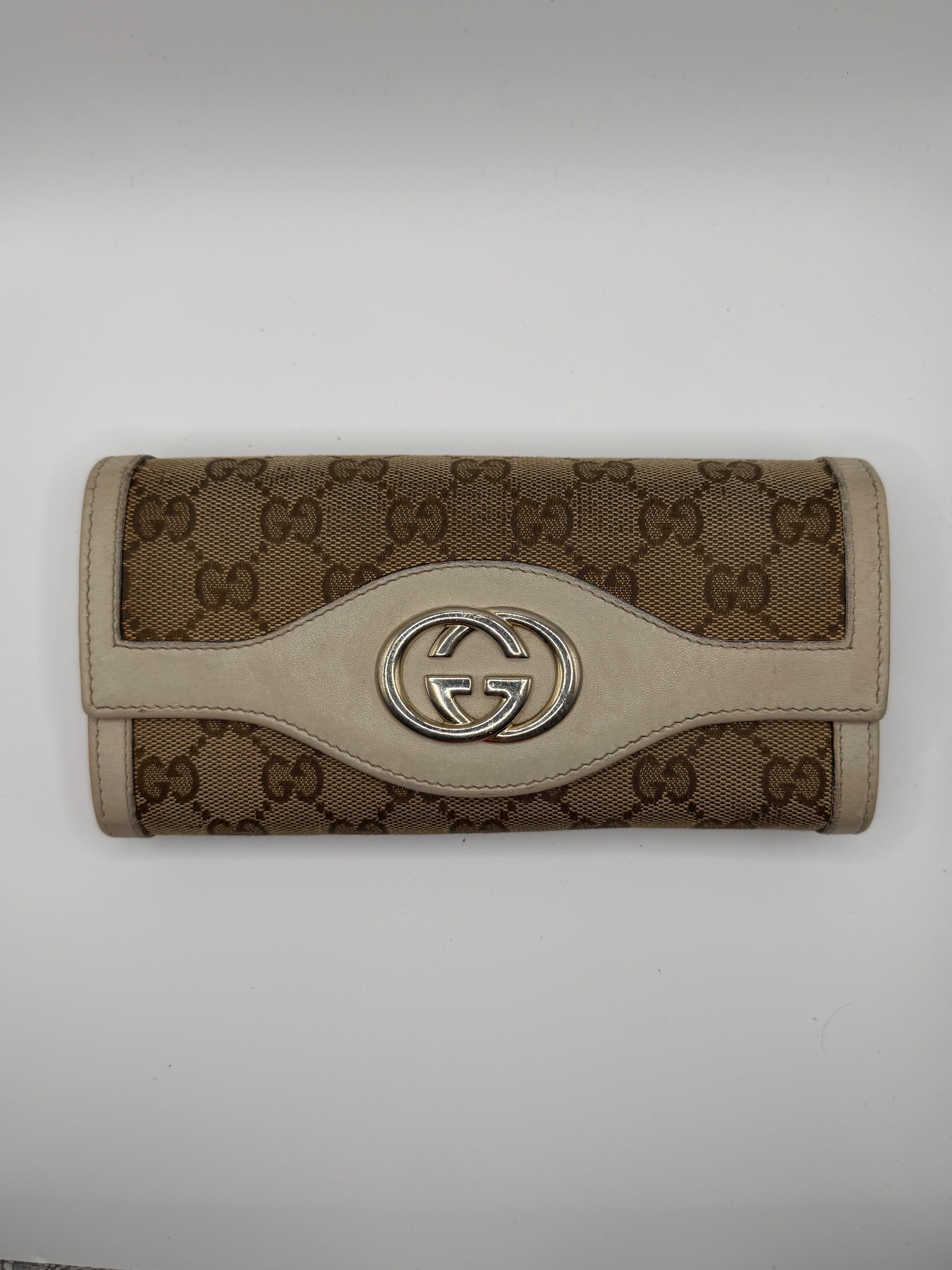 Le Portefeuille Gucci Britt Continental - Toile GG & Cuir Ivoire STYL