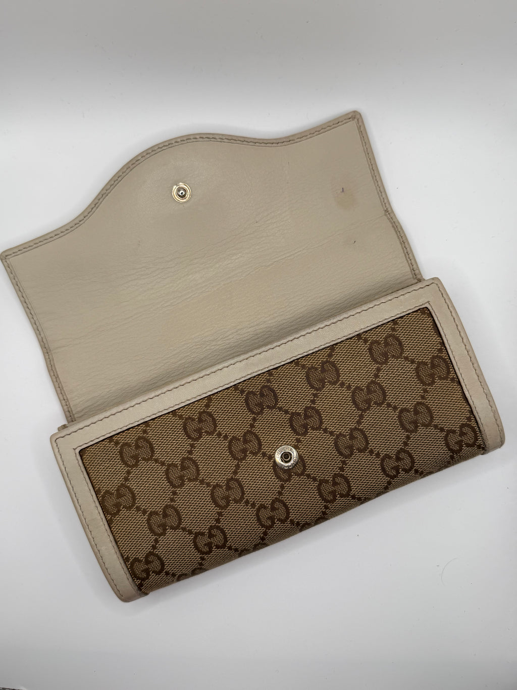 Le Portefeuille Gucci Britt Continental - Toile GG & Cuir Ivoire STYL