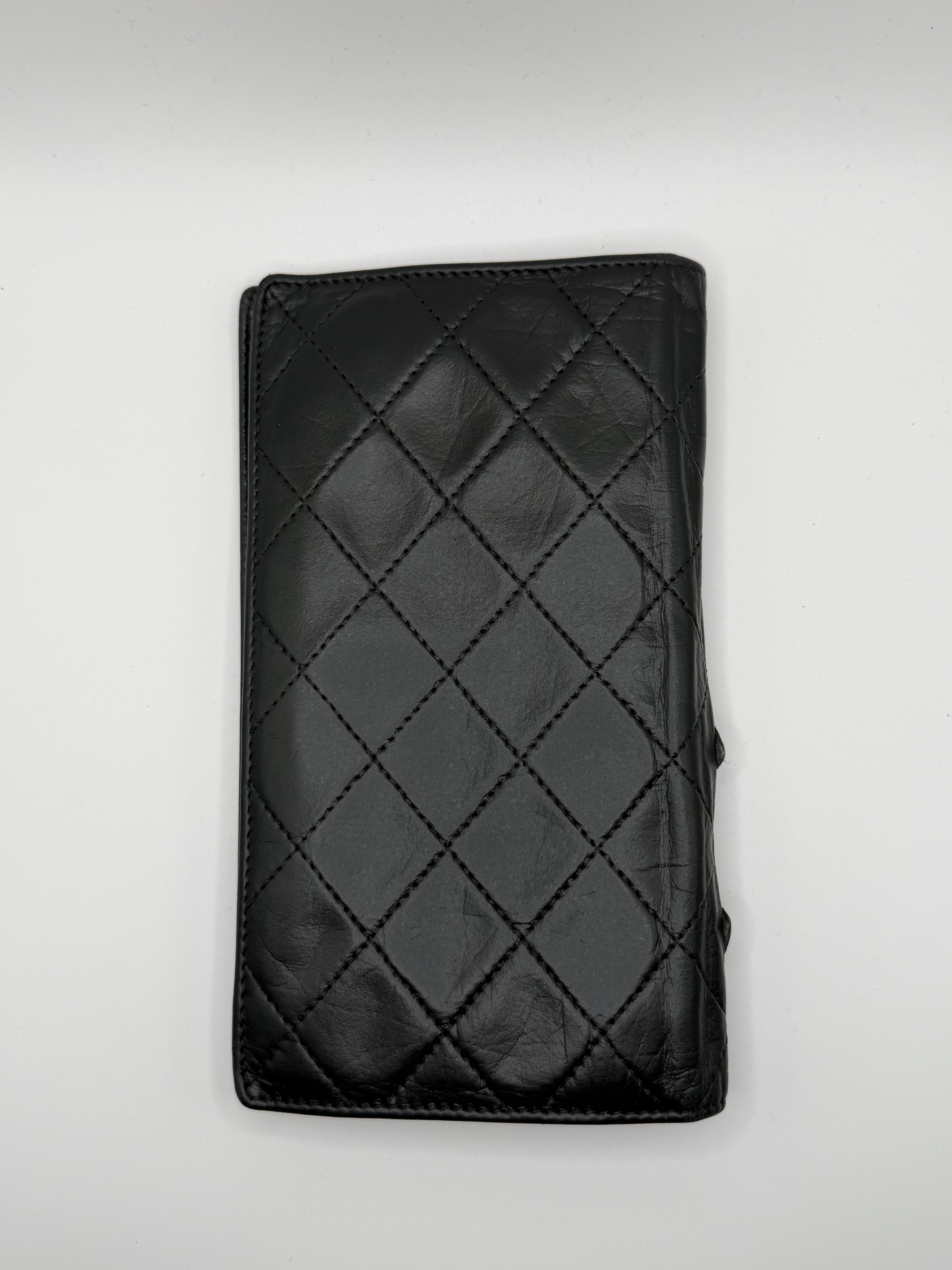 Le Portefeuille Long Chanel Cambon - Cuir Matelassé Noir STYL