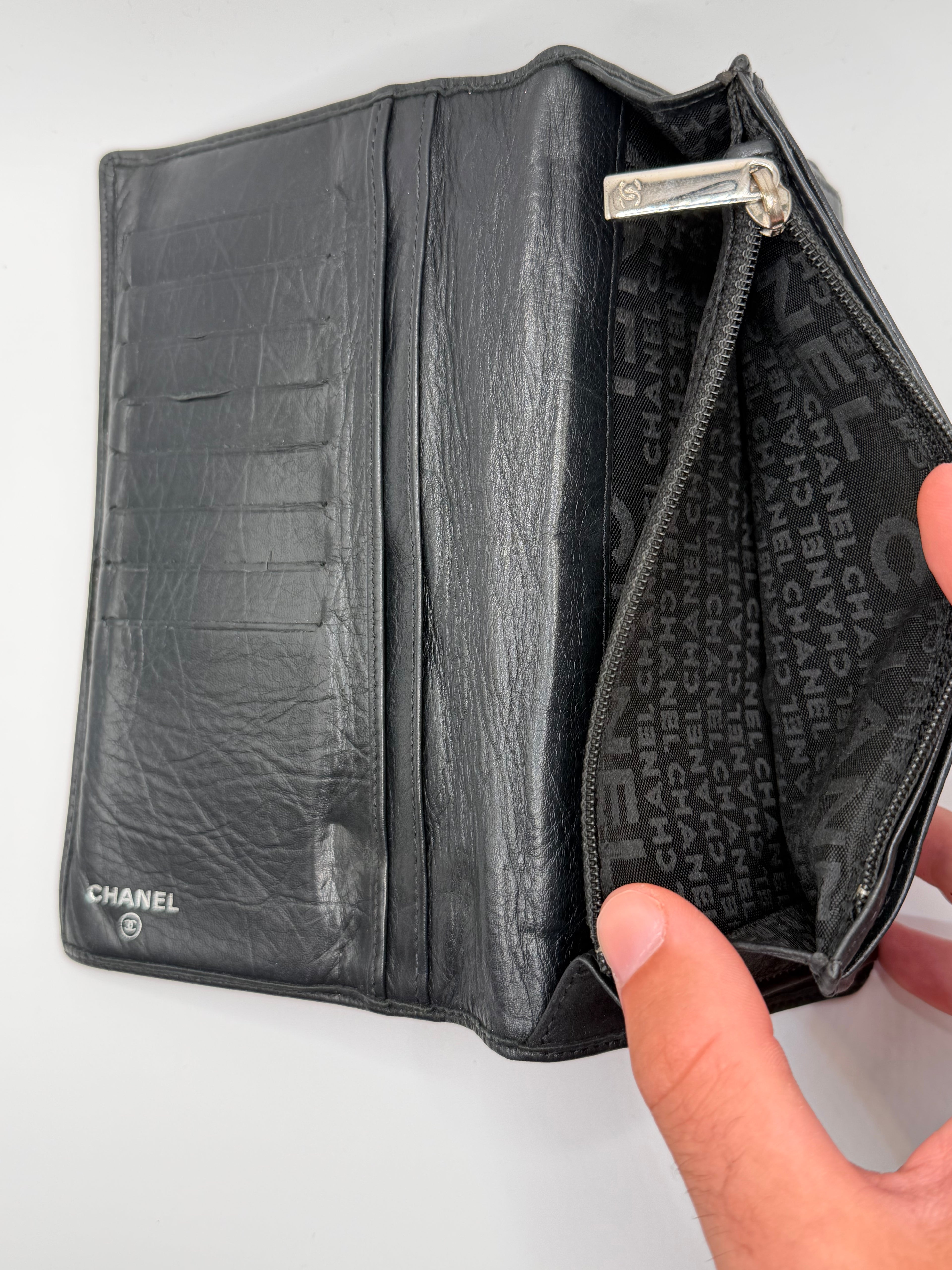 Le Portefeuille Long Chanel Cambon - Cuir Matelassé Noir STYL