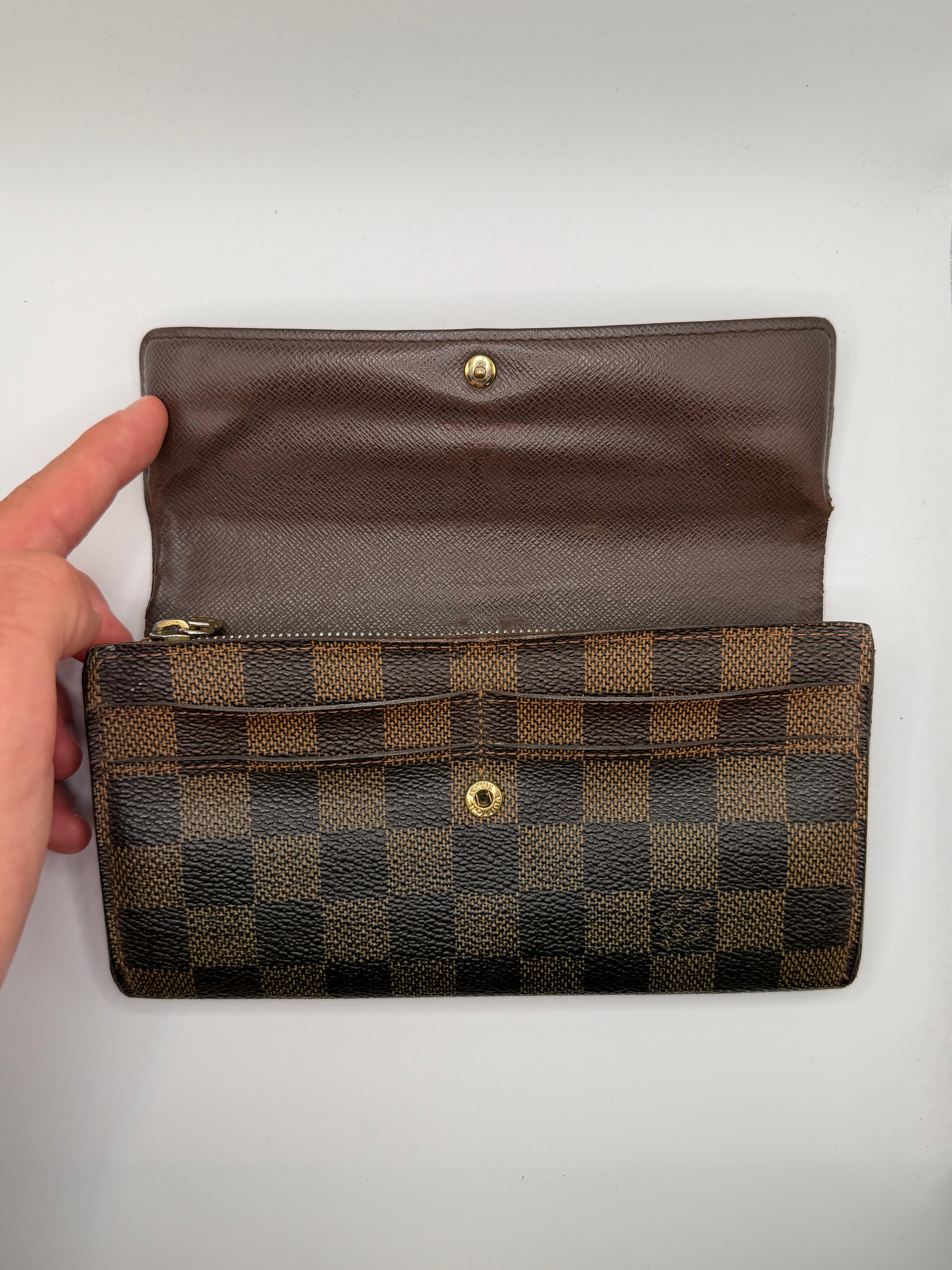 Le Portefeuille Louis Vuitton Sarah - Toile Damier Ébène STYL