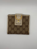 Le Portefeuille Gucci Abbey D-Ring Compact - Toile GG Beige