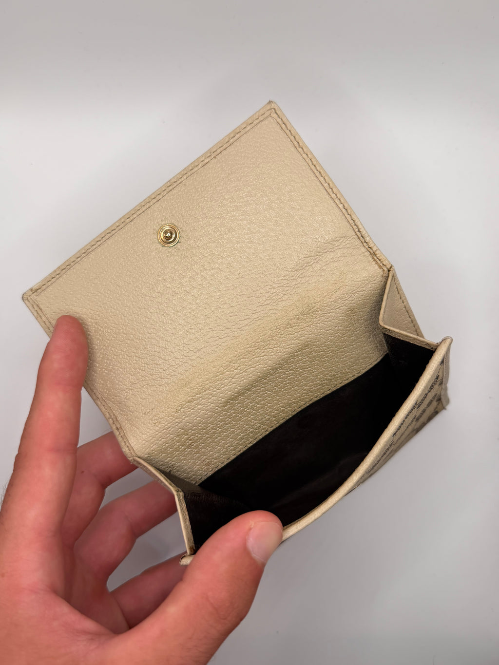 Le Portefeuille Gucci Abbey D-Ring Compact - Toile GG Beige